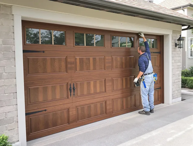Custom garage door showcase by Perris Garage Door Repair in Perris