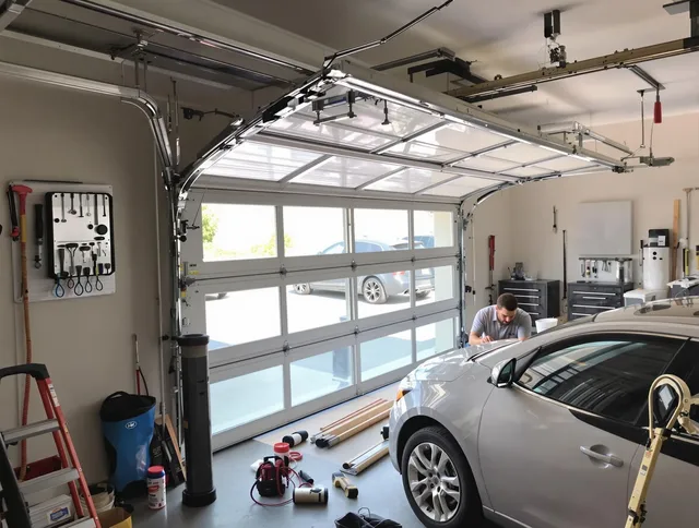 Garage door noise reduction service by Perris Garage Door Repair in Perris