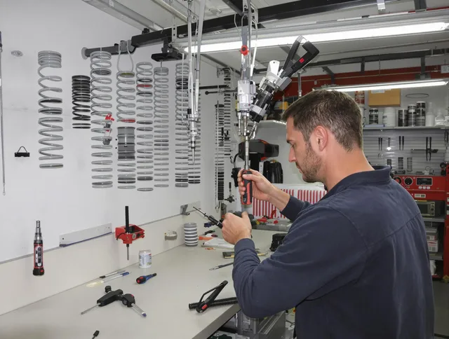 Perris Garage Door Repair safety certified technician performing precision spring replacement in Perris